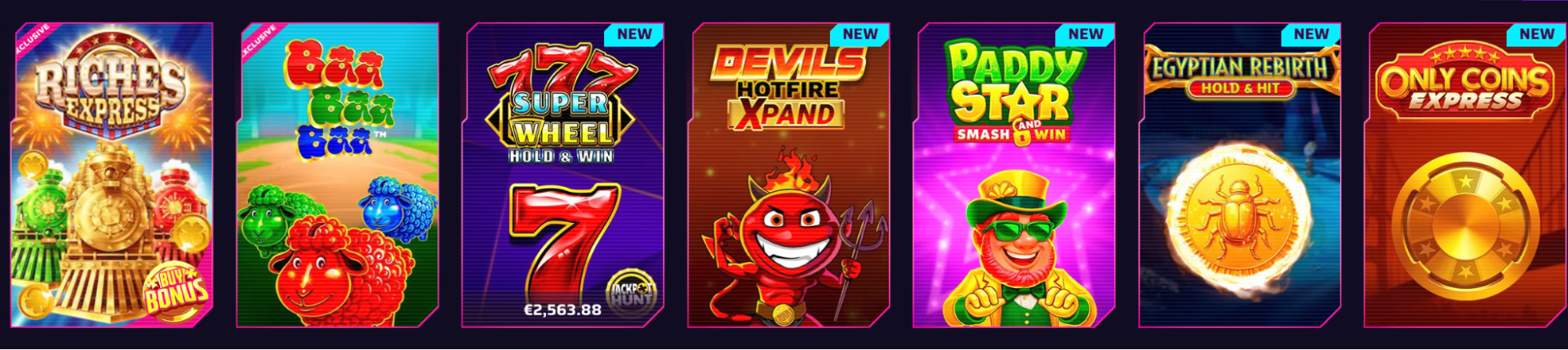 Spiele bei Roby Casino